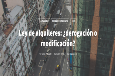 Ley de alquileres: ¿derogación o modificación?